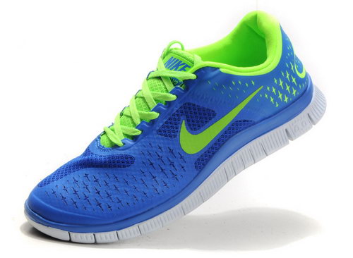 Nike Free Run 4.0 Mens Sapphire Blue Green On Sale